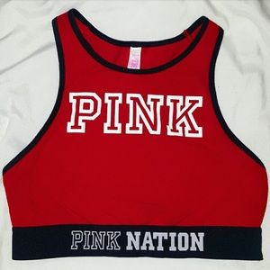 VS Pink Nation Small Red Cotton Bra